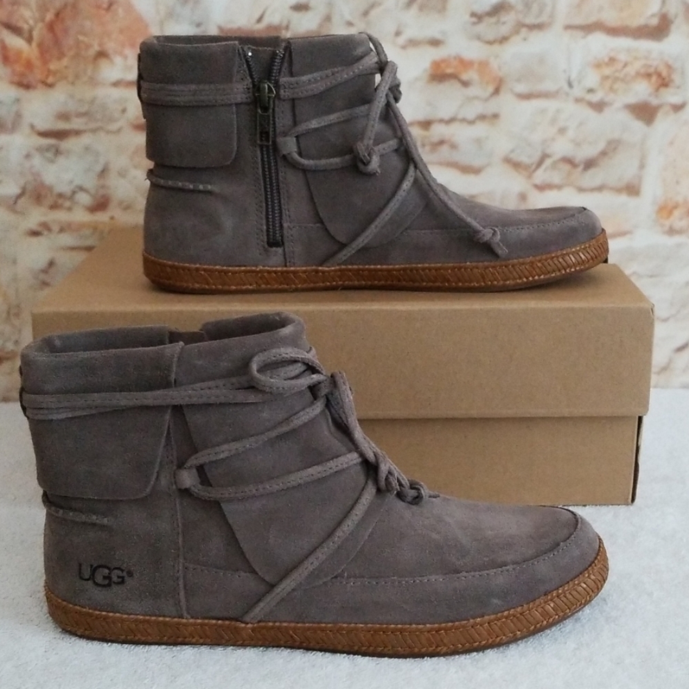 New Ugg Reid Suede Bootie - Picture 3 of 7